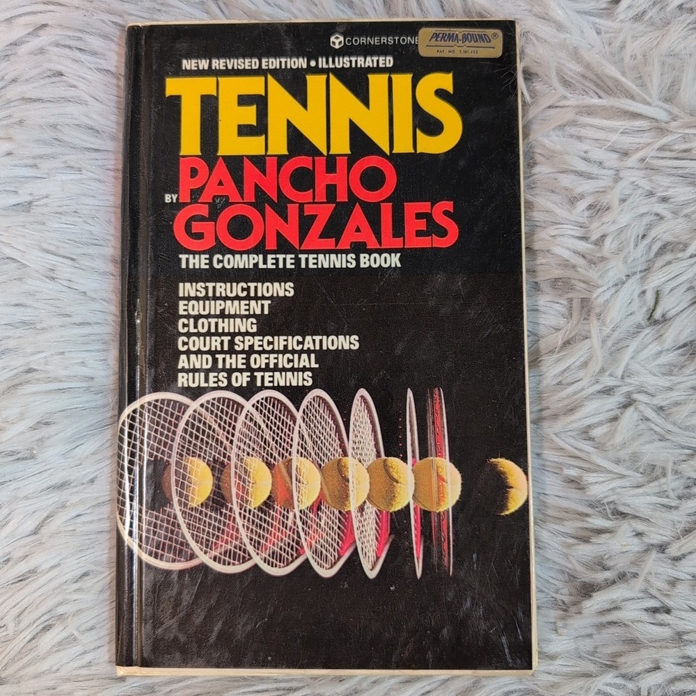 Tennis by Pancho Gonzales Cornerstone Illustrated Hardcover Coaching Instruction